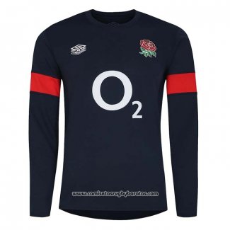 Camiseta Inglaterra Manga Larga Rugby Negro