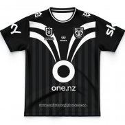 Camiseta Ninos Nueva Zelandia Warriors Rugby 2025 Entrenamiento Negro