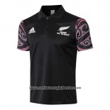 Camiseta Polo Nueva Zelandia All Blacks Maori Rugby 2019 Negro