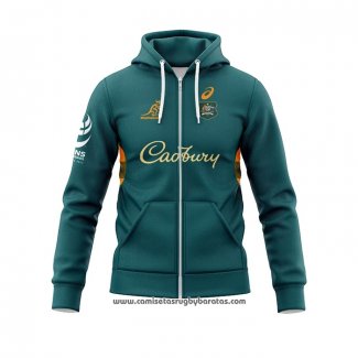 Sudaderas con Capucha Australia Rugby Verde