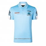 Camiseta Polo Cronulla Sutherland Sharks Rugby 2026 Azul