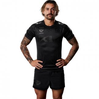 Camiseta Brisbane Broncos Rugby 2025 Captains Run Negro