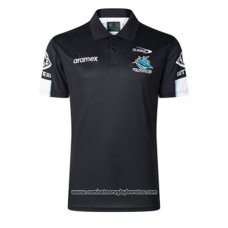 Camiseta Polo Cronulla Sutherland Sharks Rugby 2026 Negro